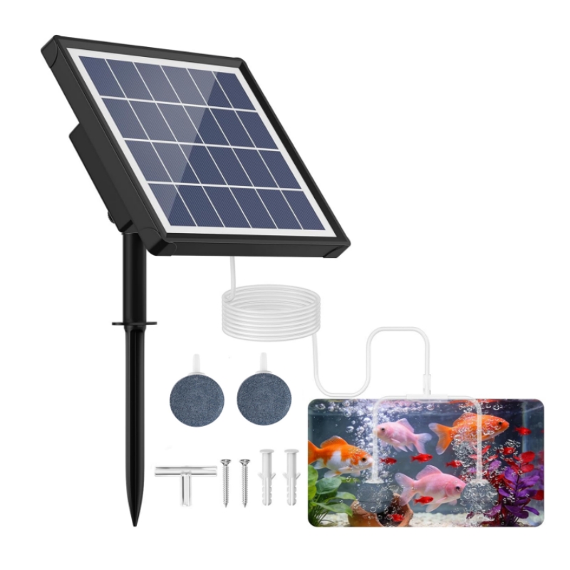Fish Pond Aerator - Solarbetriebener Teichbelüfter, Solar-Teichpumpe, Aquarium-Belüfter, Luftsprudler, Aquarium-Sprudelpumpe,