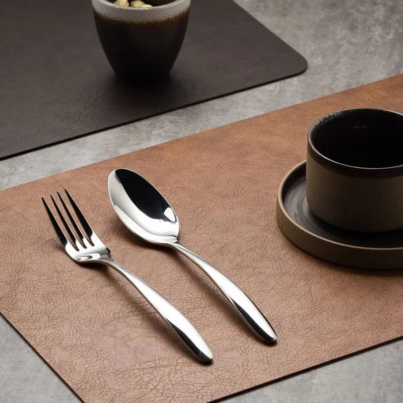 Cow Mat Rubber - Wiederverwendbare Leder-Tischmatte für Outdoor-Camping, langlebig und