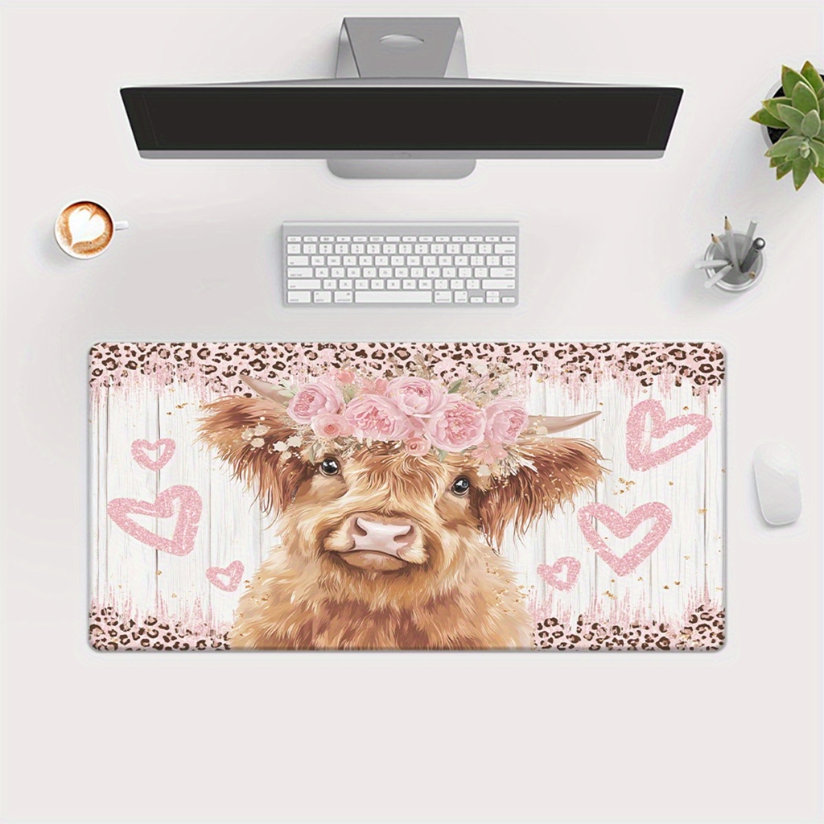 Highland Cow Schreibtischunter – Cow Mat Rubber Bewertung und Preis